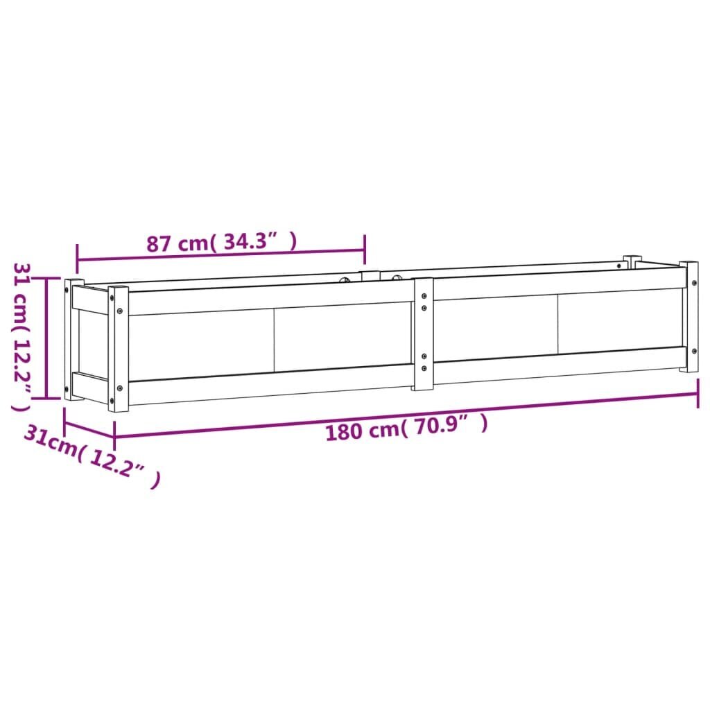 Sodo loveliai, 2 vnt, 180x31x31 cm kaina ir informacija | Loveliai | pigu.lt