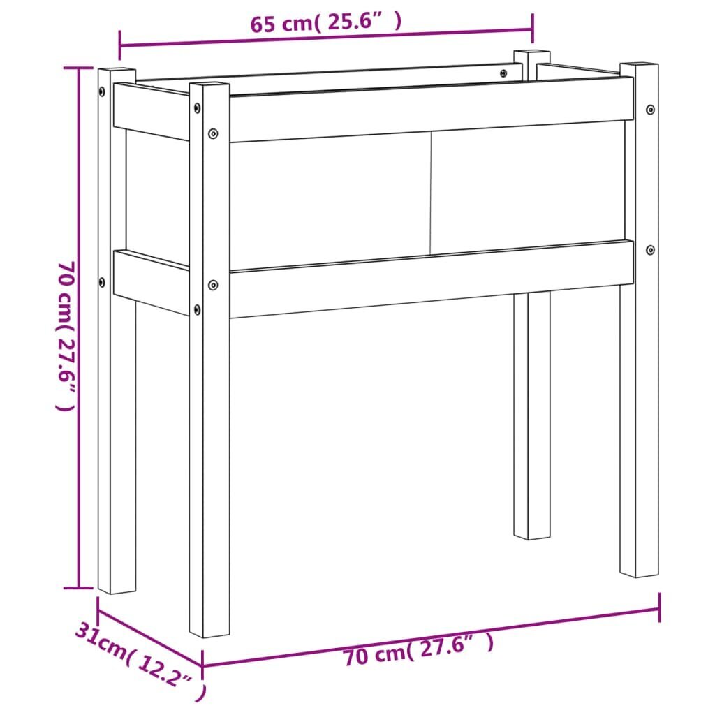 Sodo lovelis, 70x31x70 cm kaina ir informacija | Loveliai | pigu.lt