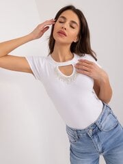 Marškinėliai moterims 289275087, balti kaina ir informacija | Marškinėliai moterims | pigu.lt