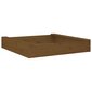 Kvadratinė smėlio dėžė su sėdynėmis vidaXL, ruda, 111x111x20 cm kaina ir informacija | Smėlio dėžės, smėlis | pigu.lt