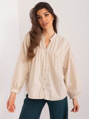 Marškiniai moterims 381574139, smėlio spalvos цена и информация | Женские блузки, рубашки | pigu.lt