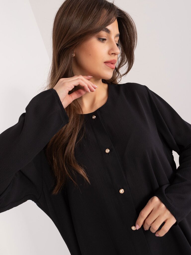 Marškiniai moterims 324112234, juodi kaina ir informacija | Palaidinės, marškiniai moterims | pigu.lt
