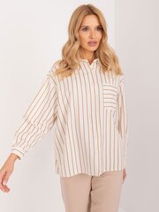 Marškiniai moterims 693119401, smėlio spalvos цена и информация | Женские блузки, рубашки | pigu.lt