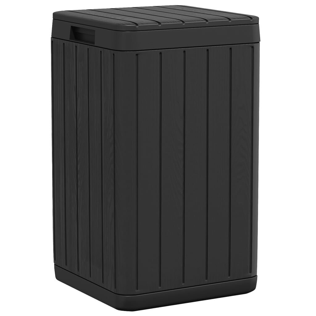 Lauko šiukšliadėžė vidaXL, 38x38x65 cm, juoda цена и информация | Komposto dėžės, lauko konteineriai | pigu.lt