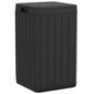 Lauko šiukšliadėžė vidaXL, 38x38x65 cm, juoda цена и информация | Komposto dėžės, lauko konteineriai | pigu.lt