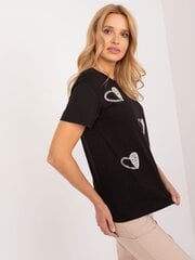 Marškinėliai moterims 234881251, juodi цена и информация | Футболка женская | pigu.lt
