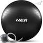 Gimnastikos kamuolys su pompa Neo Sport NS-952, 75 cm, juodas kaina ir informacija | Gimnastikos kamuoliai | pigu.lt