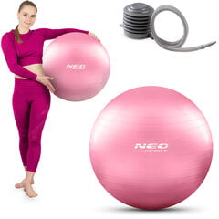 Gimnastikos kamuolys su pompa Neo Sport NS-950, 55 cm, rožinis цена и информация | Гимнастические мячи | pigu.lt