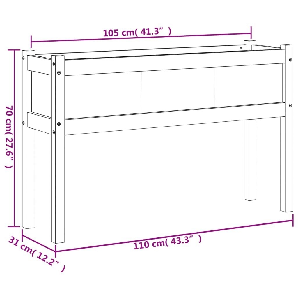 Sodo lovelis, 110x31x70 cm kaina ir informacija | Loveliai | pigu.lt