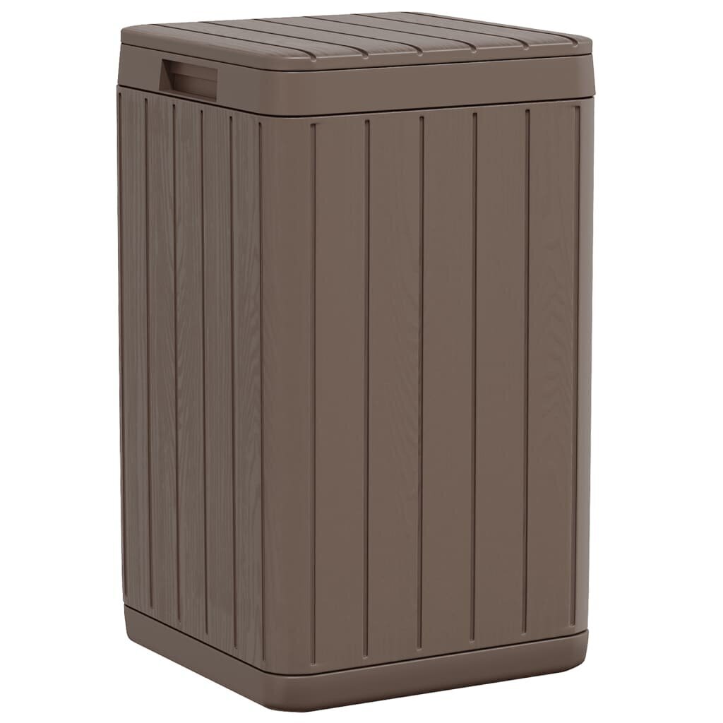Lauko šiukšliadėžė vidaXL, 38x38x65 cm, ruda kaina ir informacija | Komposto dėžės, lauko konteineriai | pigu.lt