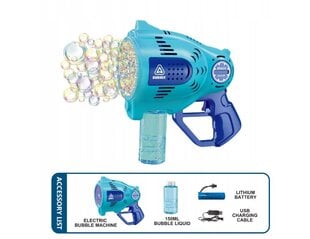 Automatinis muilo burbulų šautuvas, mėlynas kaina ir informacija | Vandens, smėlio ir paplūdimio žaislai | pigu.lt