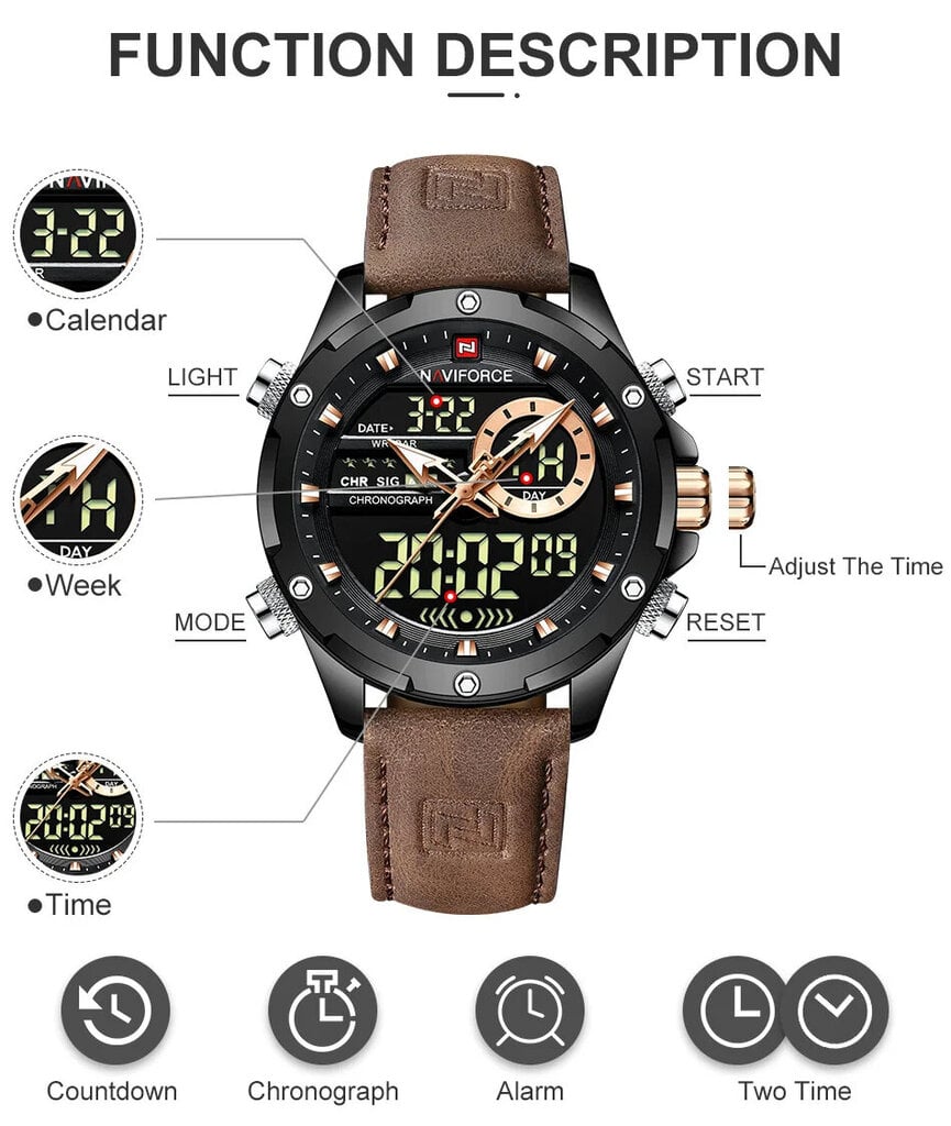 Vyriškas Laikrodis Naviforce 445 цена и информация | Vyriški laikrodžiai | pigu.lt