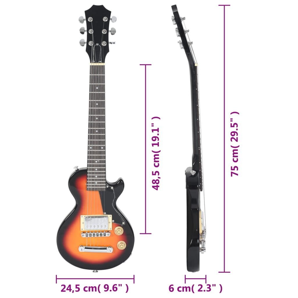 Elektrinė gitara su dėklu VidaXL 3/4 30 цена и информация | Gitaros | pigu.lt