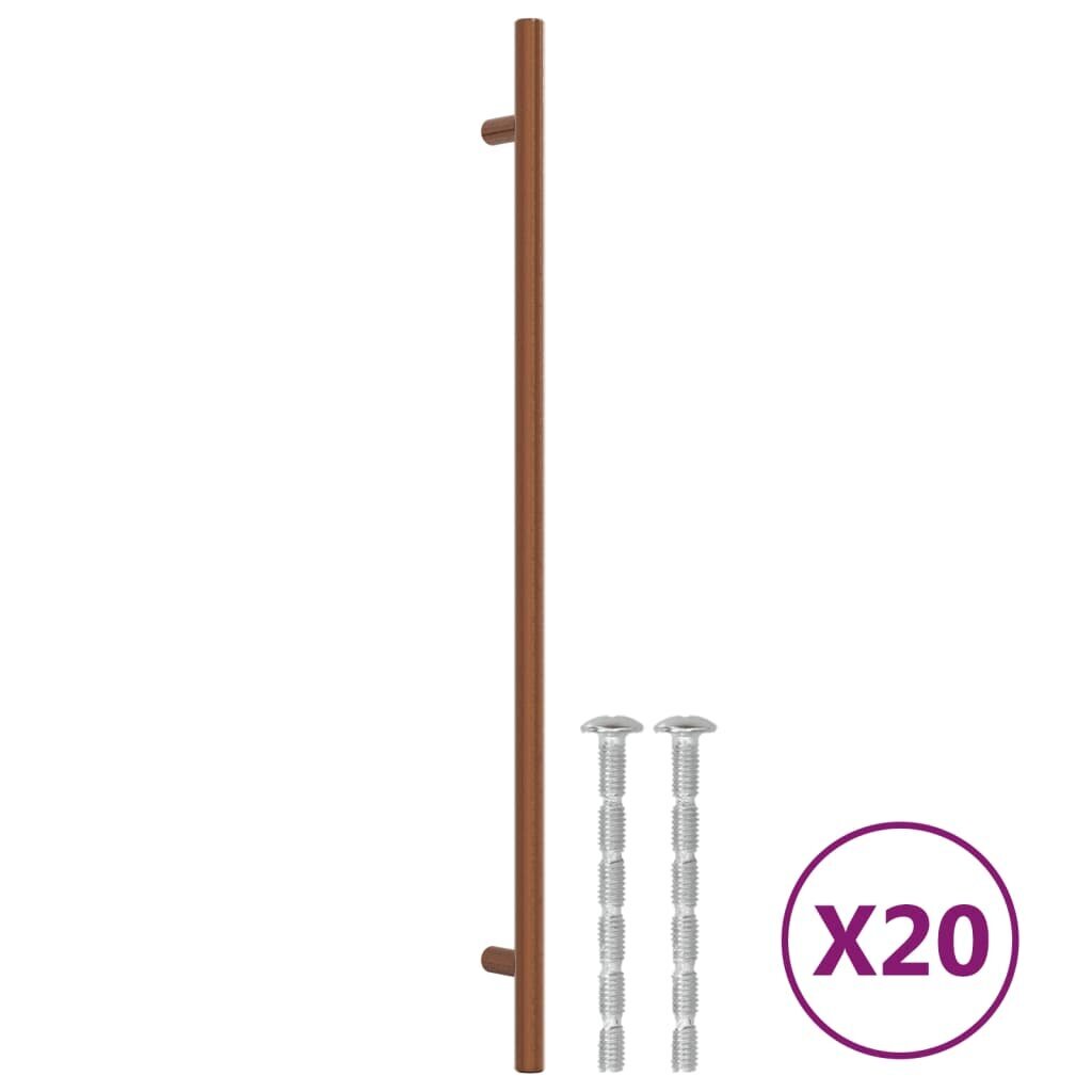 Spintelės rankenėlė vidaXL, 320 mm, ruda kaina ir informacija | Baldų rankenėlės | pigu.lt