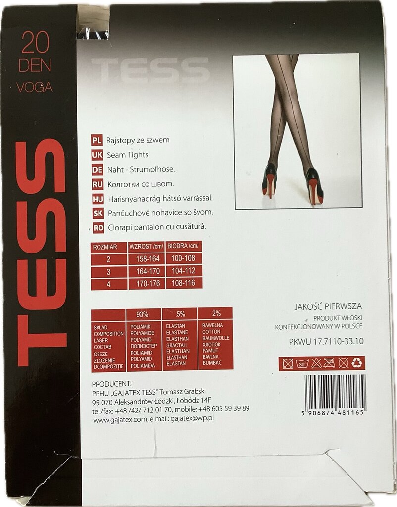 Pėdkelnės moterims Tess, juodos, 20 DEN kaina ir informacija | Pėdkelnės | pigu.lt