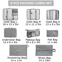 Набор дорожных сумок, 8 шт. цена и информация | Рюкзаки и сумки | pigu.lt