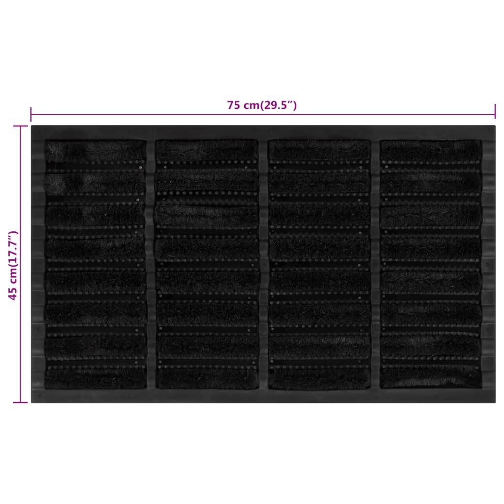 vidaXL durų kilimėlis 45x75 cm kaina ir informacija | Durų kilimėliai | pigu.lt