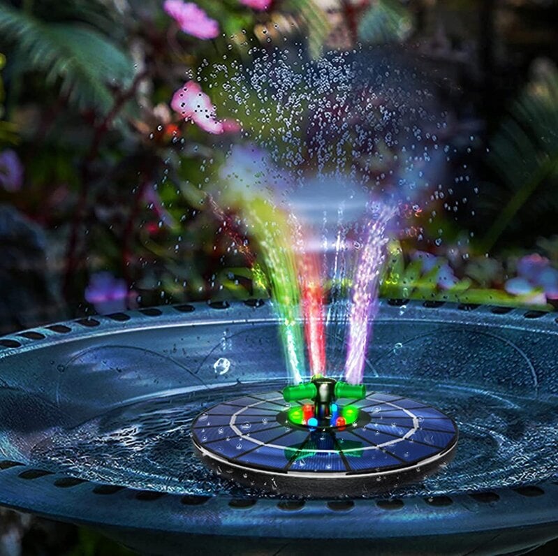 LED sodo fontanas su saulės baterijomis RGB, 1 vnt. kaina ir informacija | Sodo dekoracijos | pigu.lt