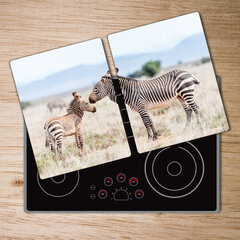 Pjaustymo lentelė Zebrų kalnai, 2x40x52 cm, 2 vnt. kaina ir informacija | Pjaustymo lentelės | pigu.lt