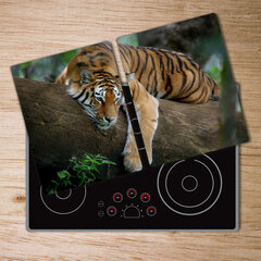 Pjaustymo lentelė Tigras ant medžio, 2x40x52 cm, 2 vnt. kaina ir informacija | Pjaustymo lentelės | pigu.lt