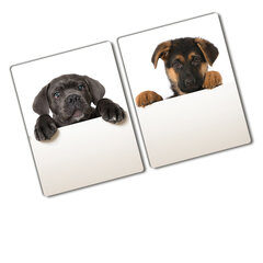 Pjaustymo lentelė Trys šuniukai, 2x40x52 cm, 2 vnt. kaina ir informacija | Pjaustymo lentelės | pigu.lt