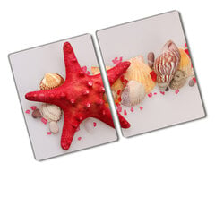 Pjaustymo lentelė Jūrų žvaigždžių kriauklės, 2x40x52 cm, 2 vnt. kaina ir informacija | Pjaustymo lentelės | pigu.lt