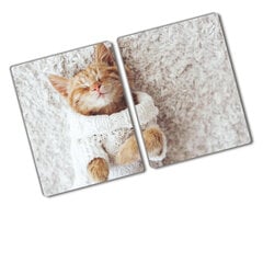 Pjaustymo lentelė Megztinis su kačiuku, 2x40x52 cm, 2 vnt. цена и информация | Разделочная доска | pigu.lt