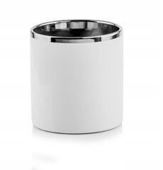 Бело-серебристый керамический горшок Moon 20см-20в. цена и информация | Горшки | pigu.lt