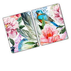 Pjaustymo lentelė Gėlės ir paukščiai, 2x40x52 cm, 2 vnt. kaina ir informacija | Pjaustymo lentelės | pigu.lt