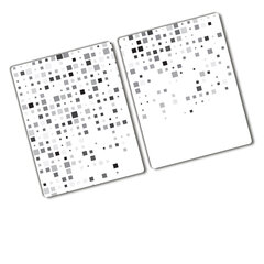 Pjaustymo lentelė Abstraktūs kvadratai, 2x40x52 cm, 2 vnt. цена и информация | Разделочная доска | pigu.lt