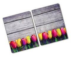 Pjaustymo lentelė Tulpių mediena, 2x40x52 cm, 2 vnt. kaina ir informacija | Pjaustymo lentelės | pigu.lt