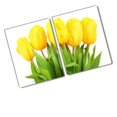 Pjaustymo lentelė Geltonos tulpės, 2x40x52 cm, 2 vnt. kaina ir informacija | Pjaustymo lentelės | pigu.lt