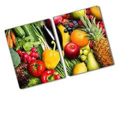 Pjaustymo lentelė Daržovės ir vaisiai, 2x40x52 cm, 2 vnt. цена и информация | Разделочная доска | pigu.lt