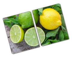 Pjaustymo lentelė Laimas ir citrina, 2x40x52 cm, 2 vnt. цена и информация | Разделочная доска | pigu.lt