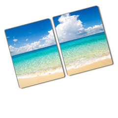 Pjaustymo lentelė Rojaus paplūdimys, 2x40x52 cm, 2 vnt. kaina ir informacija | Pjaustymo lentelės | pigu.lt