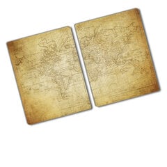 Pjaustymo lentelė Senojo pasaulio žemėlapis, 2x40x52 cm, 2 vnt. kaina ir informacija | Pjaustymo lentelės | pigu.lt