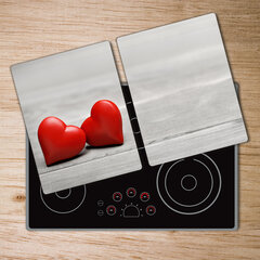 Pjaustymo lentelė Širdelės, Mediena, 2x40x52 cm, 2 vnt. kaina ir informacija | Pjaustymo lentelės | pigu.lt