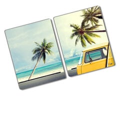 Pjaustymo lentelė Autobusų paplūdimys, 2x40x52 cm, 2 vnt. kaina ir informacija | Pjaustymo lentelės | pigu.lt