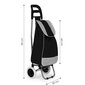 Pirkinių vežimėlis su Modern home, juodas kaina ir informacija | Pirkinių krepšiai | pigu.lt