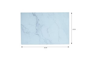 Разделочная доска из закаленного стекла, Alinco, 30x20 см, белый мрамор цена и информация | Разделочная доска | pigu.lt