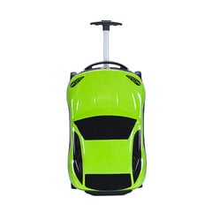 Vaikiškas lagaminas Mašina, žalias цена и информация | Чемоданы, дорожные сумки  | pigu.lt