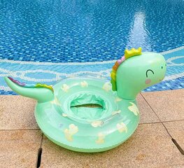 Pripučiamas plaukimo ratas Smart Mama Dinozauras, 54 x 27 cm, žalias цена и информация | Надувные и пляжные товары | pigu.lt