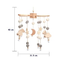 Medinė karuselė lovytei Vakaro dangus kaina ir informacija | Žaislai kūdikiams | pigu.lt