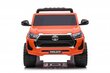 Vienvietis vaikiškas elektromobilis Toyota Hilux, oranžinis цена и информация | Elektromobiliai vaikams | pigu.lt