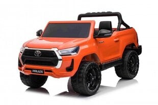 Vienvietis vaikiškas elektromobilis Toyota Hilux, oranžinis kaina ir informacija | Elektromobiliai vaikams | pigu.lt