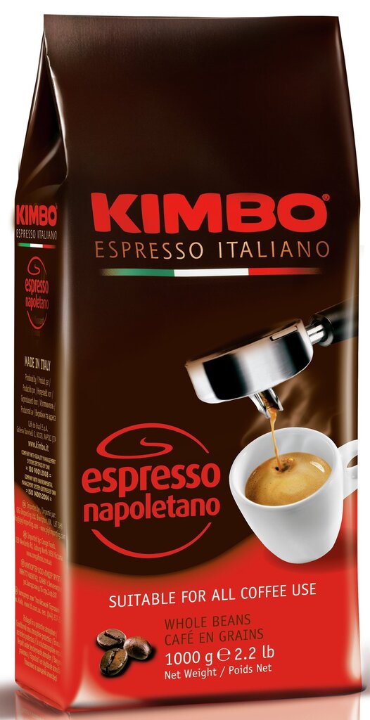 Kavos pupelės KIMBO Espresso Napoletano 1 kg цена и информация | Kava, kakava | pigu.lt