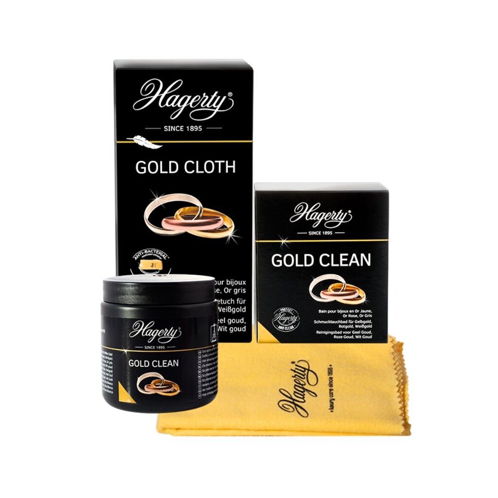 Набор для чистки и ухода за золотыми украшениями Hagerty Gold Clean + Gold  Cloth цена | pigu.lt