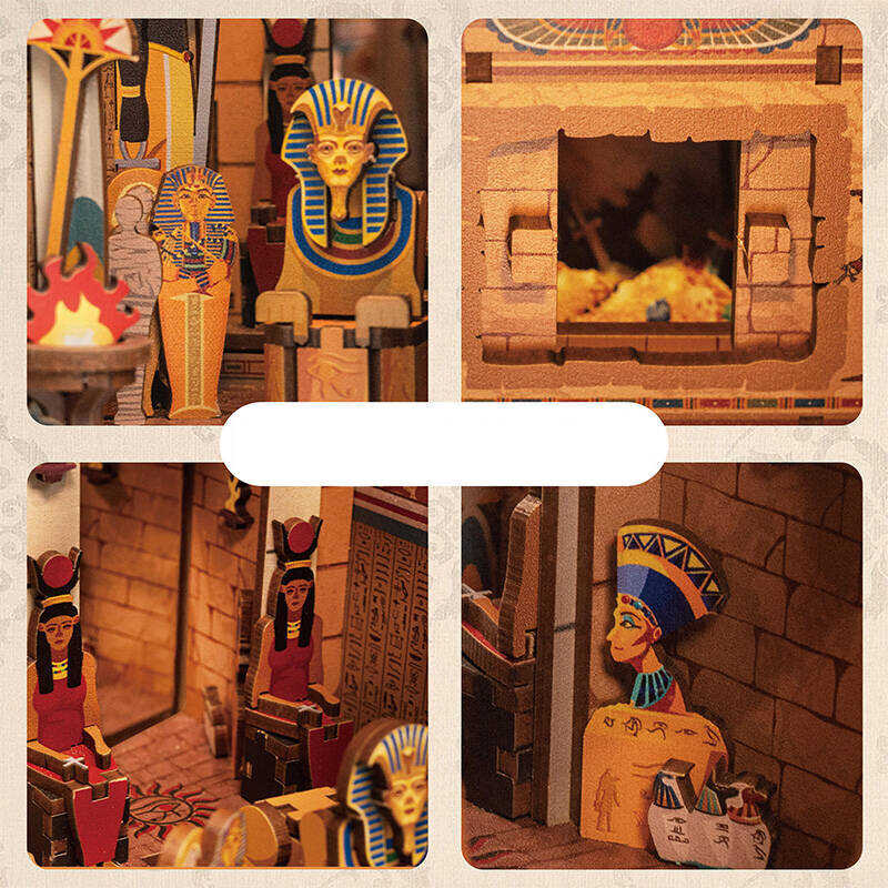 Surenkamas medinis 3D LED modelis Egypt Adventure Tonecheer цена и информация | Konstruktoriai ir kaladėlės | pigu.lt