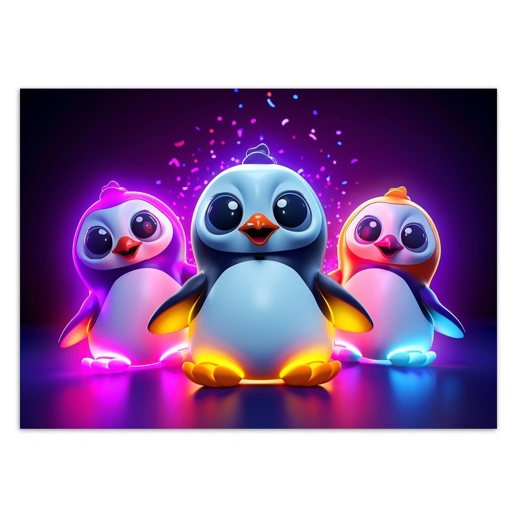Reprodukcija Pingvinai цена и информация | Reprodukcijos, paveikslai | pigu.lt