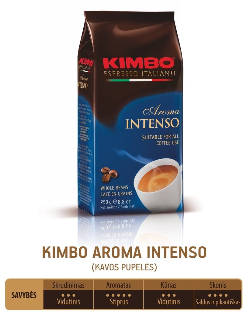 Kavos pupelės Kimbo Aroma Intenso, 1 kg kaina ir informacija | Kava, kakava | pigu.lt